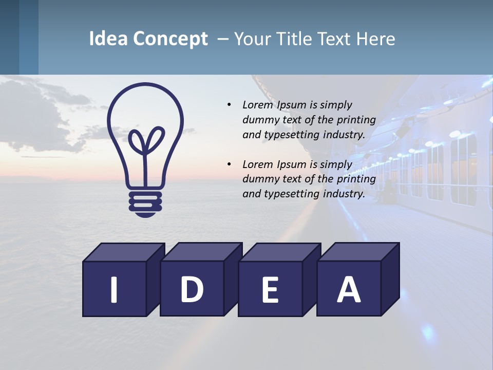 Sunset At Sea PowerPoint Template