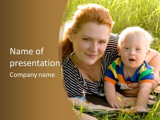 Mom With Baby PowerPoint Template