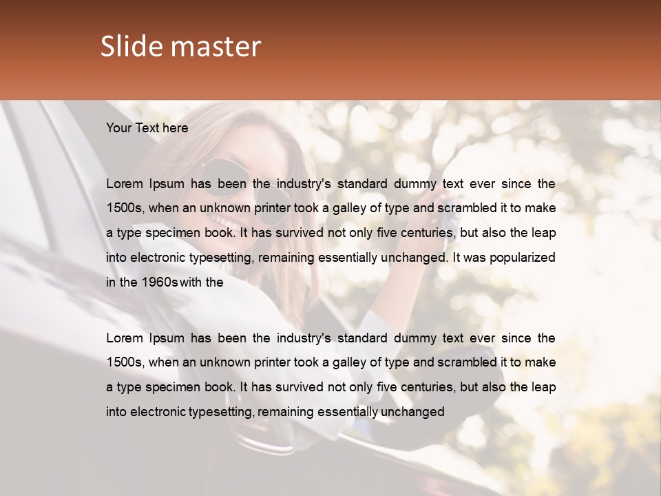 The Girl In The Car PowerPoint Template