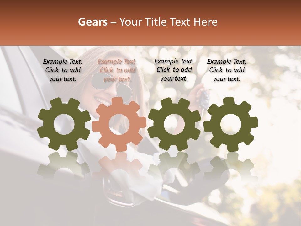 The Girl In The Car PowerPoint Template