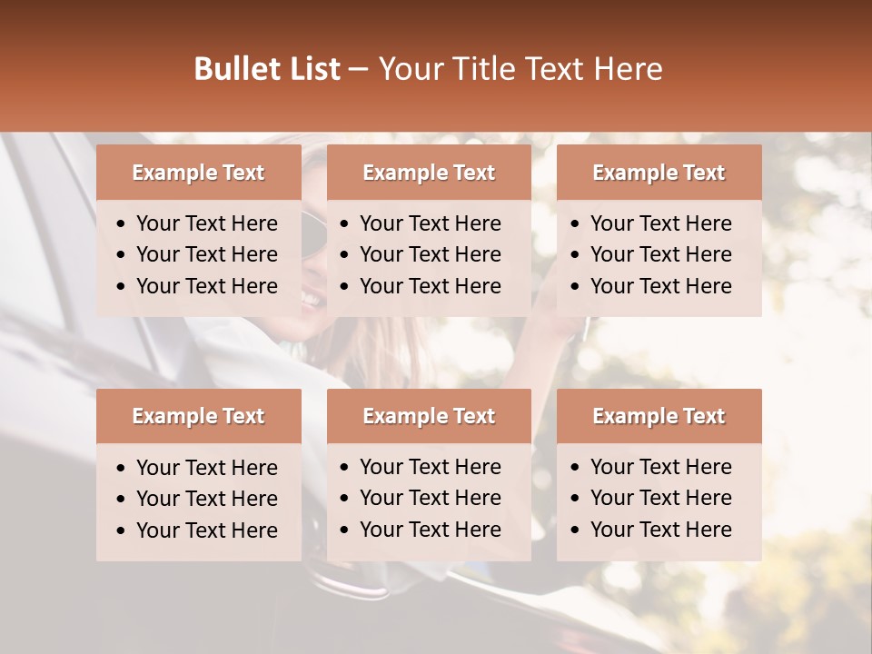 The Girl In The Car PowerPoint Template