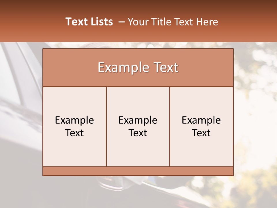 The Girl In The Car PowerPoint Template