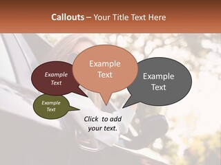 The Girl In The Car PowerPoint Template