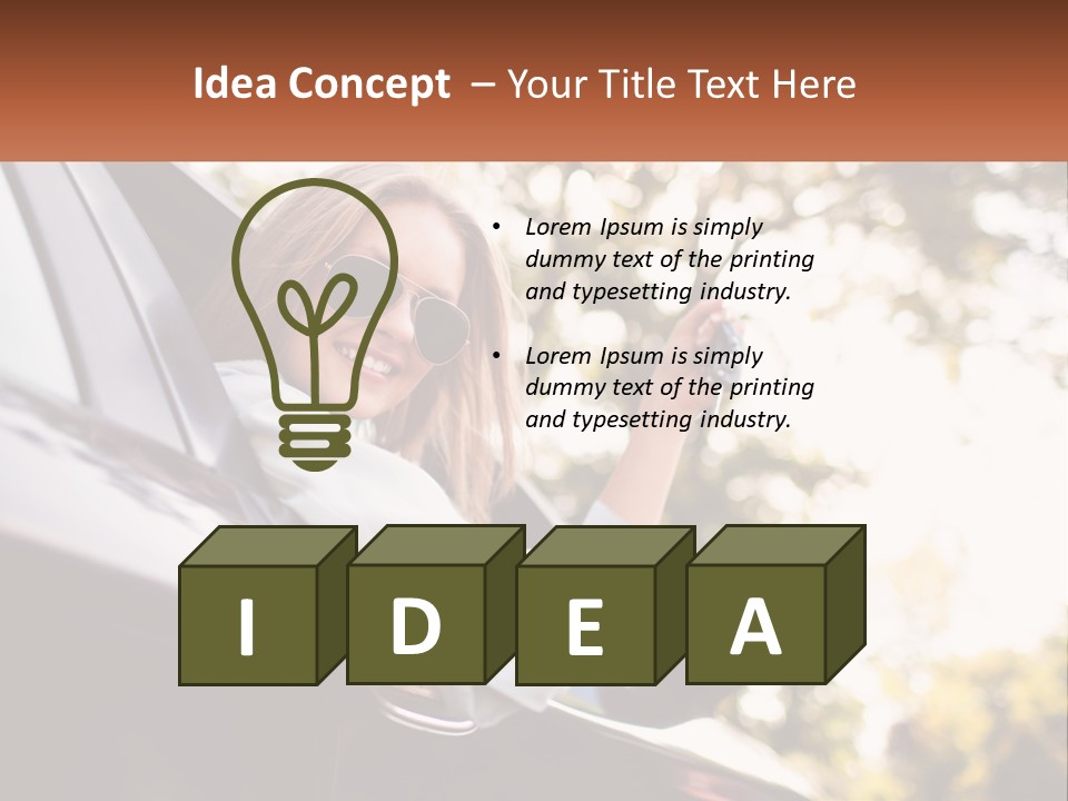 The Girl In The Car PowerPoint Template