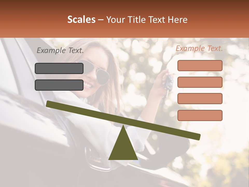 The Girl In The Car PowerPoint Template