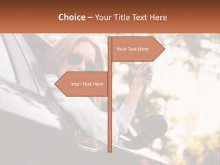 The Girl In The Car PowerPoint Template