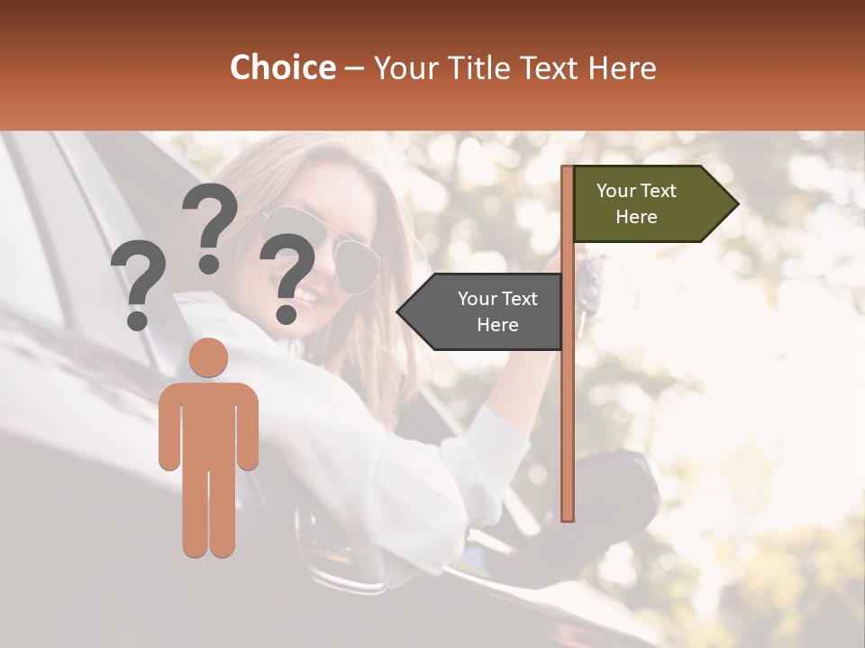 The Girl In The Car PowerPoint Template