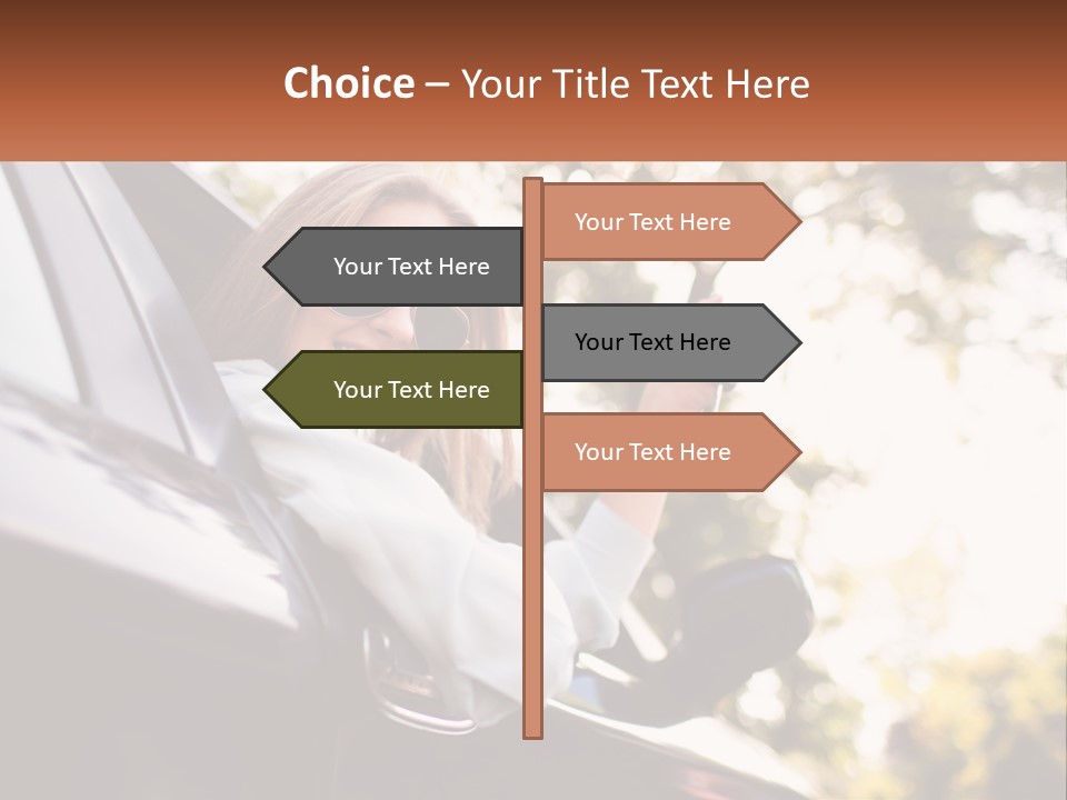 The Girl In The Car PowerPoint Template
