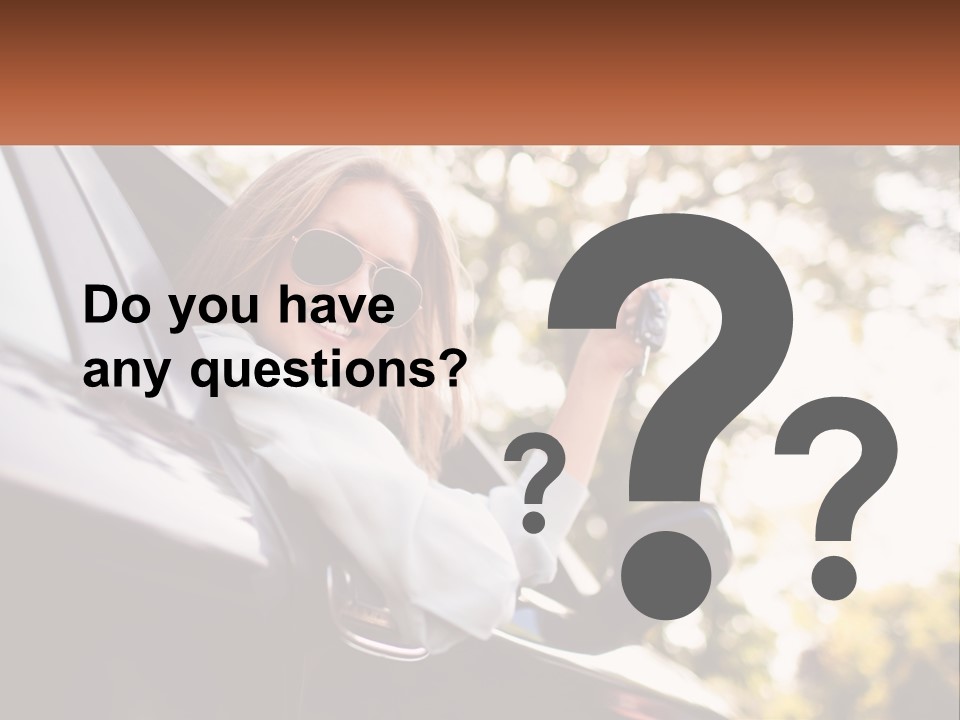 The Girl In The Car PowerPoint Template