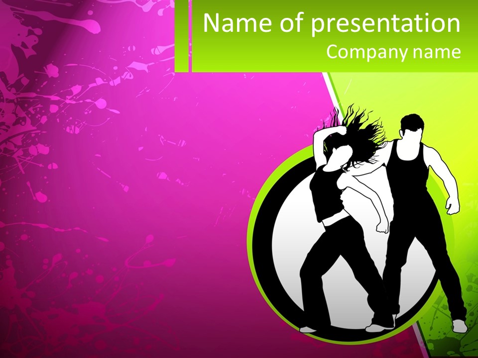Illustration Of Dancing PowerPoint Template