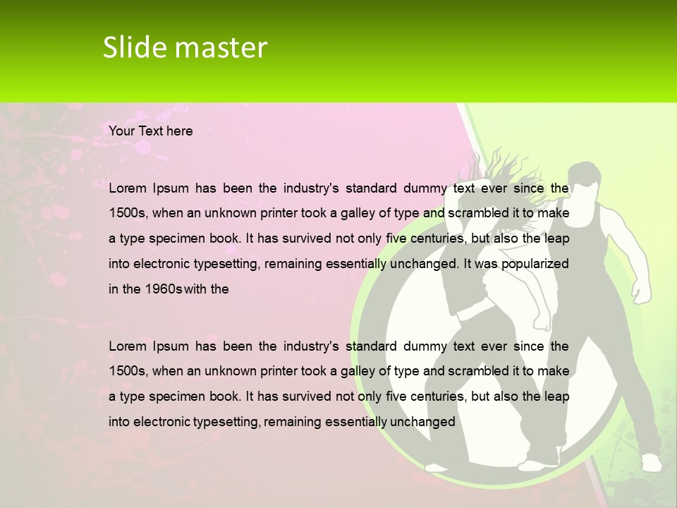 Illustration Of Dancing PowerPoint Template