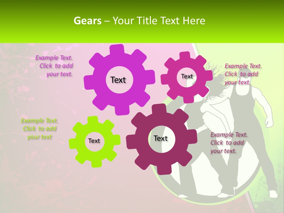 Illustration Of Dancing PowerPoint Template