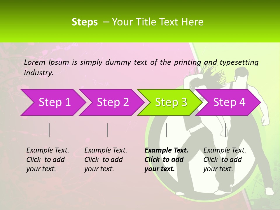 Illustration Of Dancing PowerPoint Template