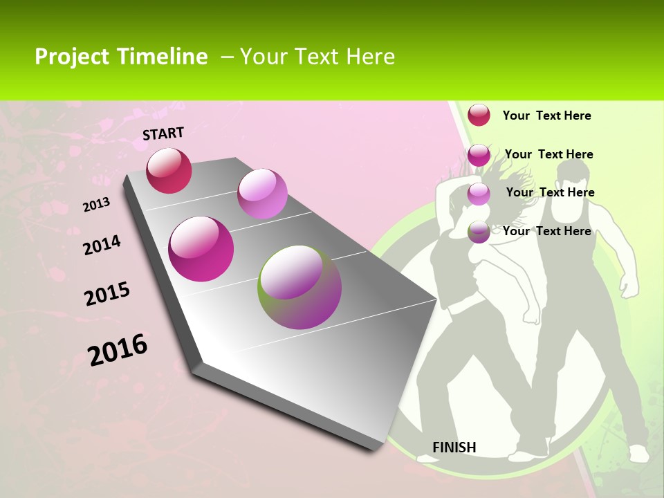 Illustration Of Dancing PowerPoint Template