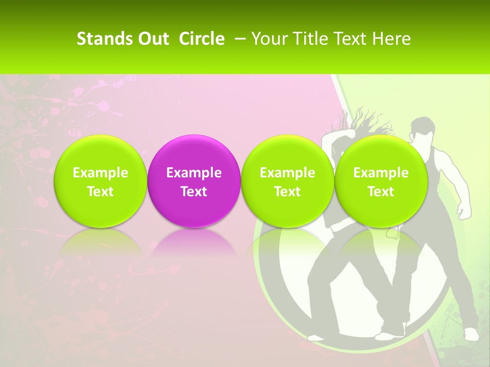 Illustration Of Dancing PowerPoint Template