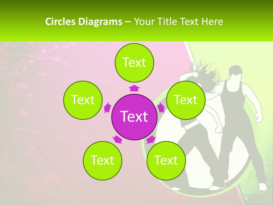 Illustration Of Dancing PowerPoint Template