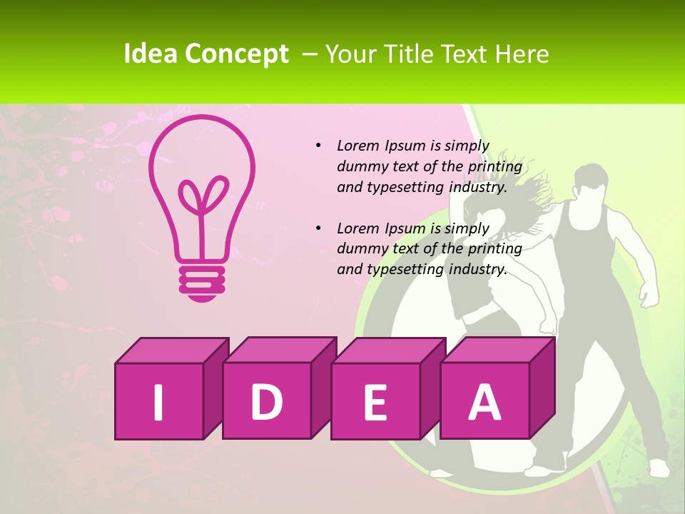 Illustration Of Dancing PowerPoint Template