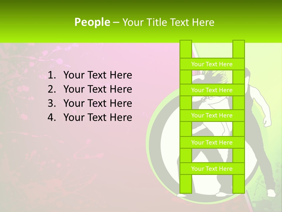 Illustration Of Dancing PowerPoint Template