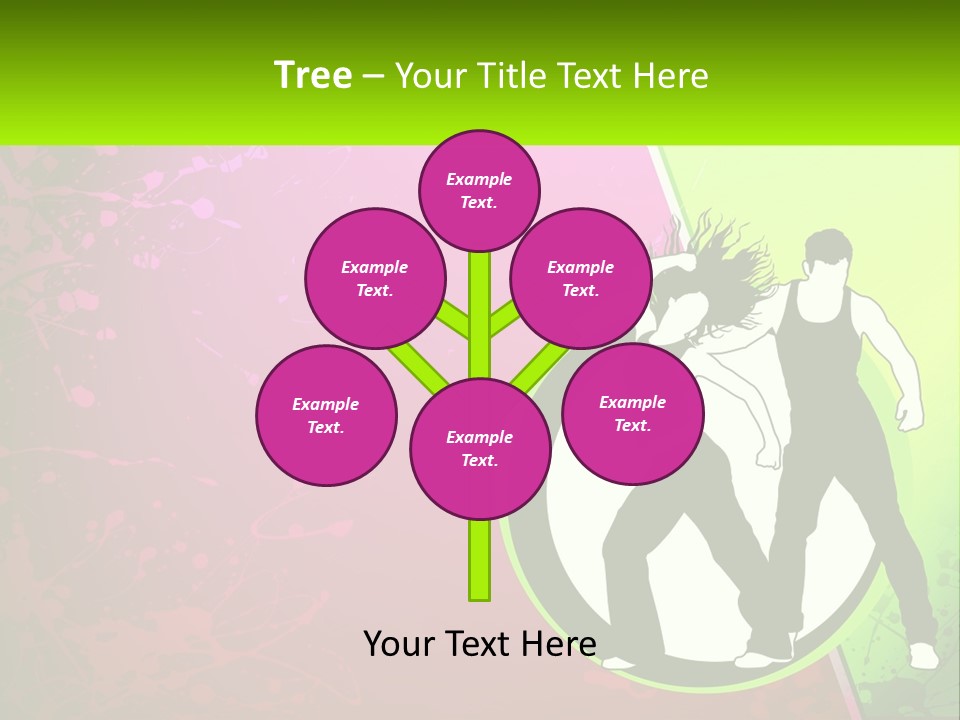 Illustration Of Dancing PowerPoint Template