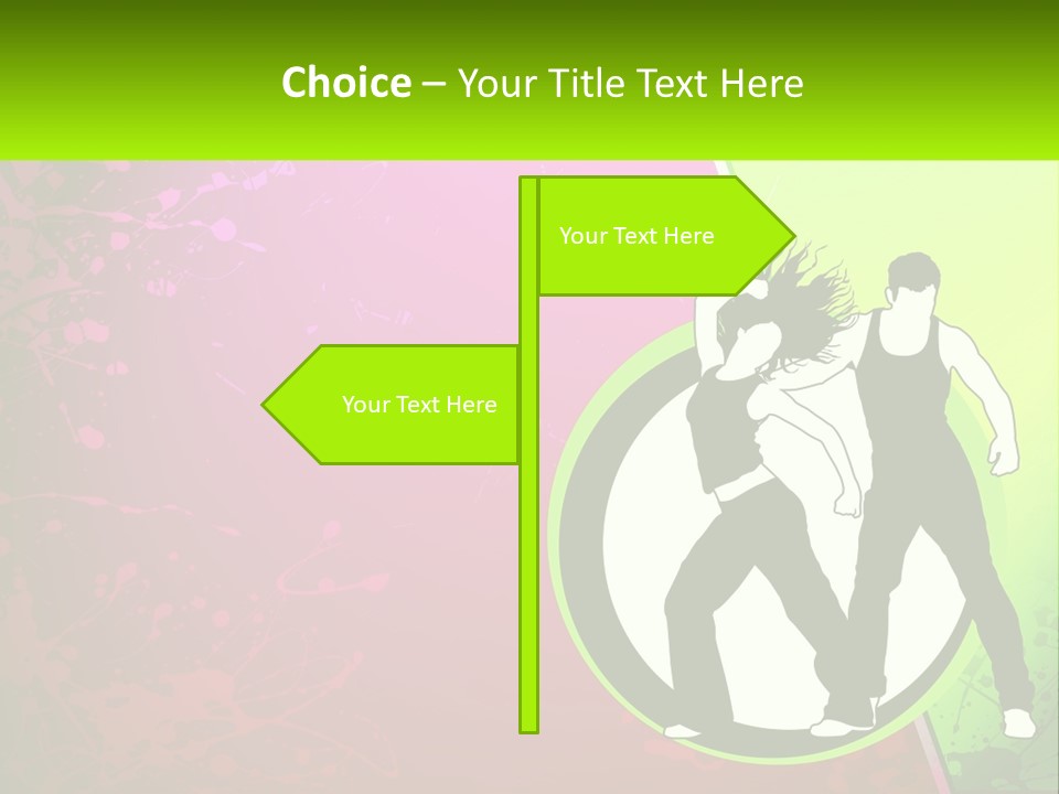 Illustration Of Dancing PowerPoint Template