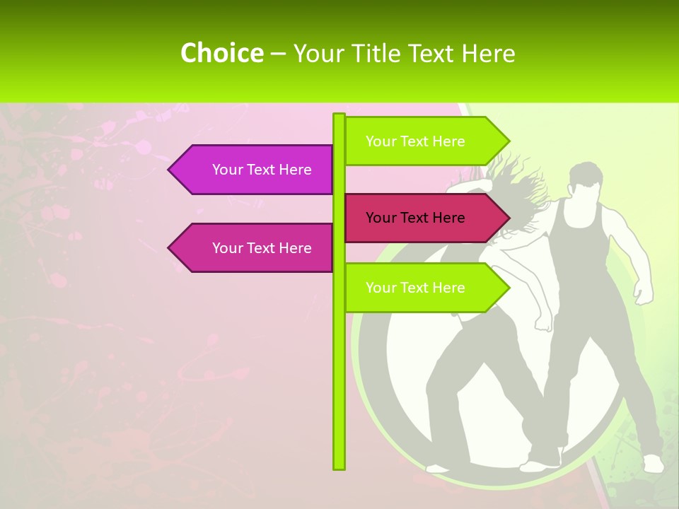 Illustration Of Dancing PowerPoint Template