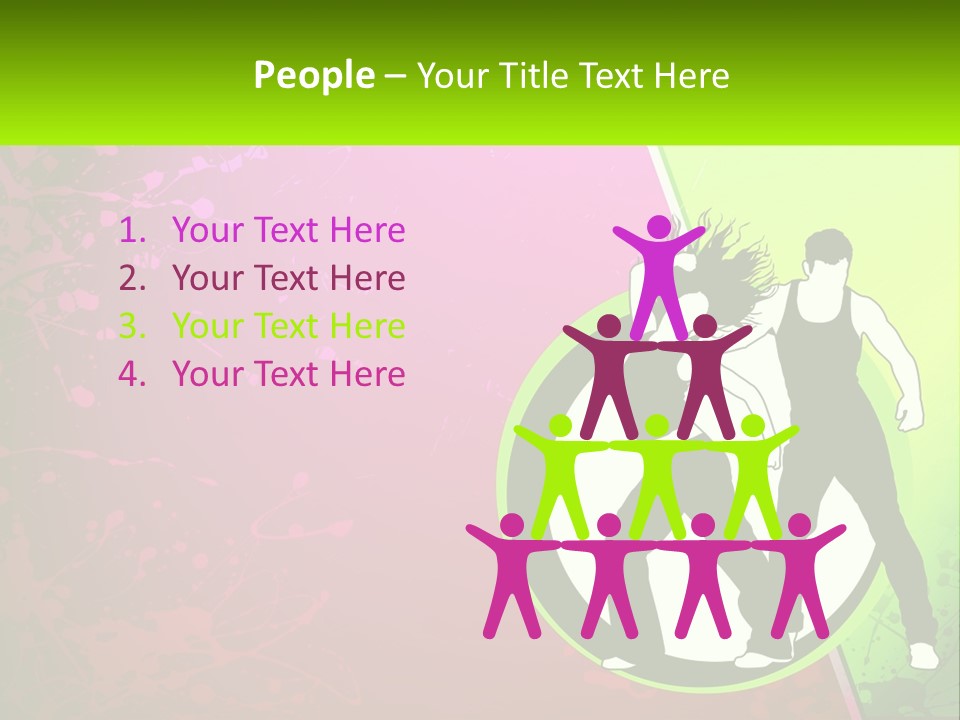 Illustration Of Dancing PowerPoint Template