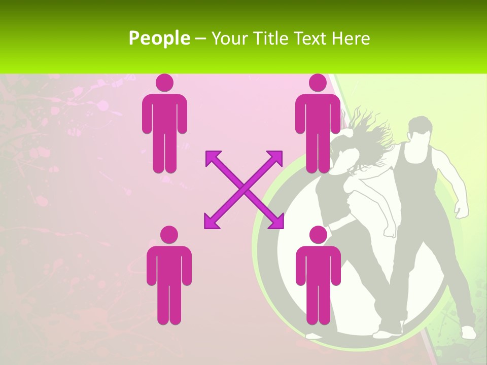 Illustration Of Dancing PowerPoint Template