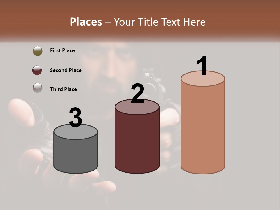 Man With A Gun. Money Or Life PowerPoint Template