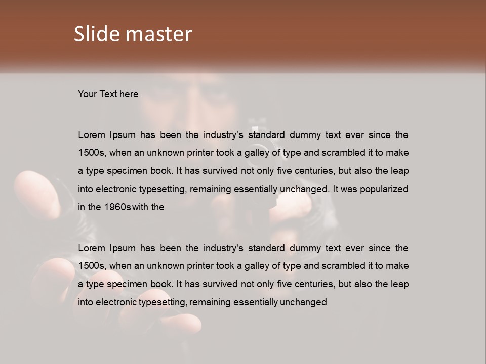 Man With A Gun. Money Or Life PowerPoint Template