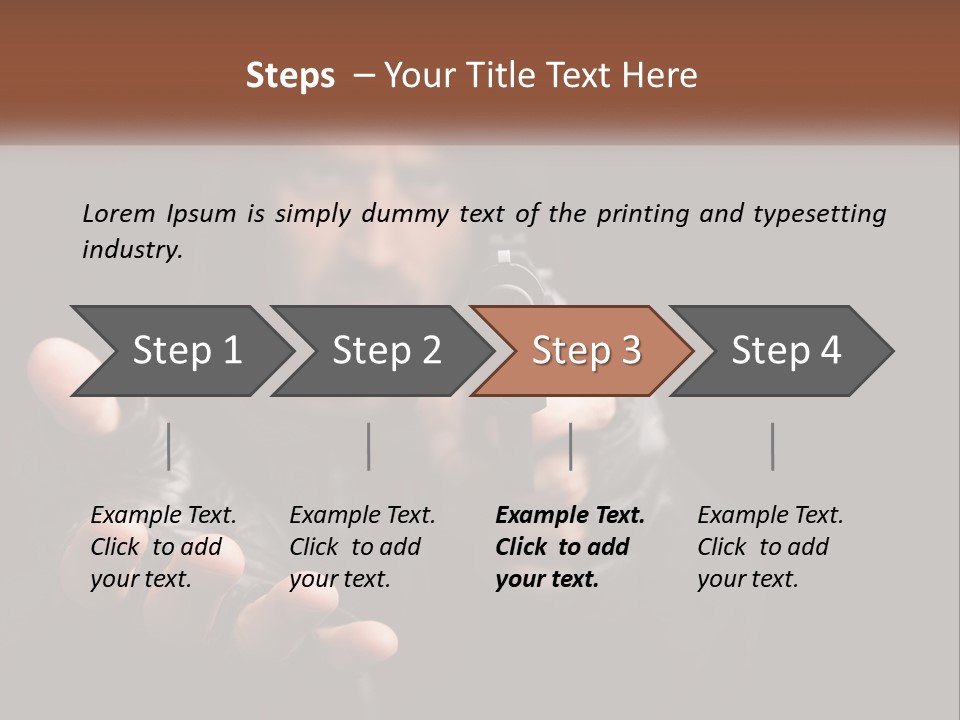 Man With A Gun. Money Or Life PowerPoint Template