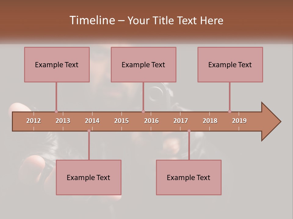 Man With A Gun. Money Or Life PowerPoint Template