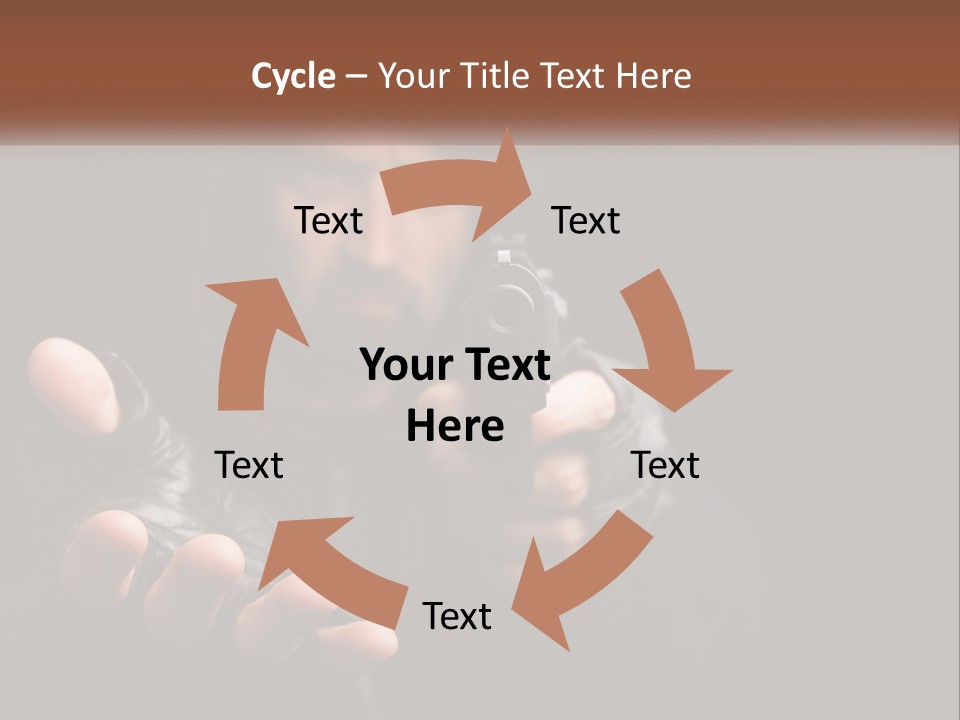 Man With A Gun. Money Or Life PowerPoint Template