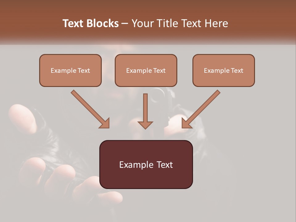 Man With A Gun. Money Or Life PowerPoint Template