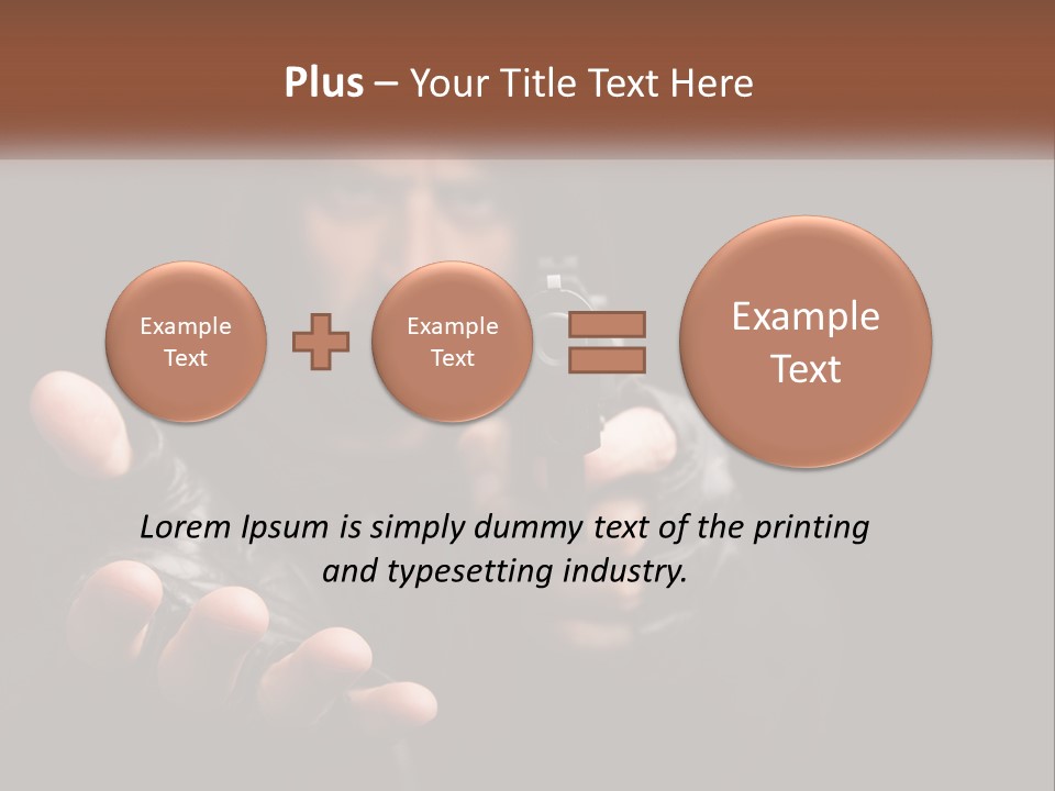 Man With A Gun. Money Or Life PowerPoint Template