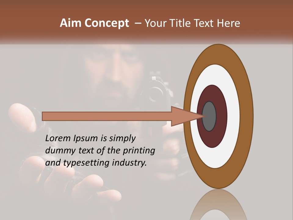 Man With A Gun. Money Or Life PowerPoint Template