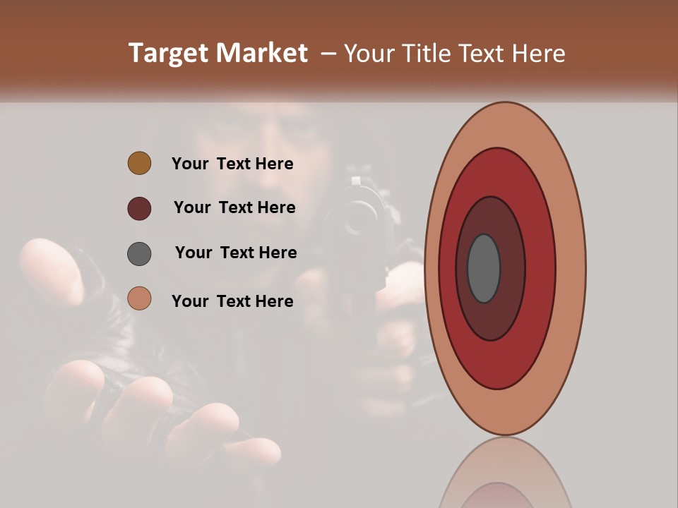 Man With A Gun. Money Or Life PowerPoint Template