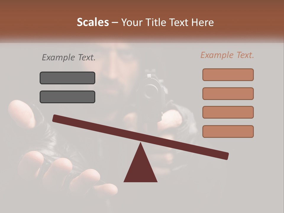 Man With A Gun. Money Or Life PowerPoint Template