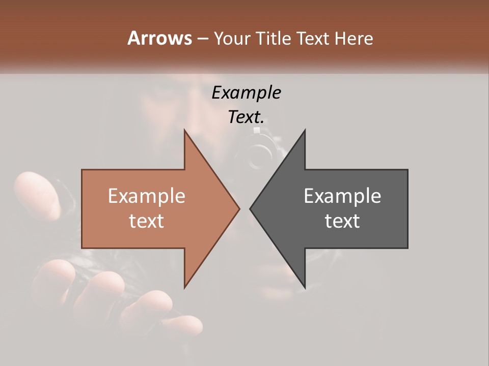 Man With A Gun. Money Or Life PowerPoint Template