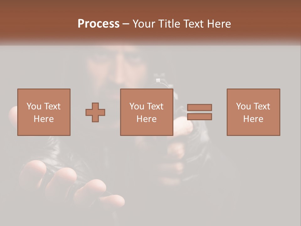 Man With A Gun. Money Or Life PowerPoint Template