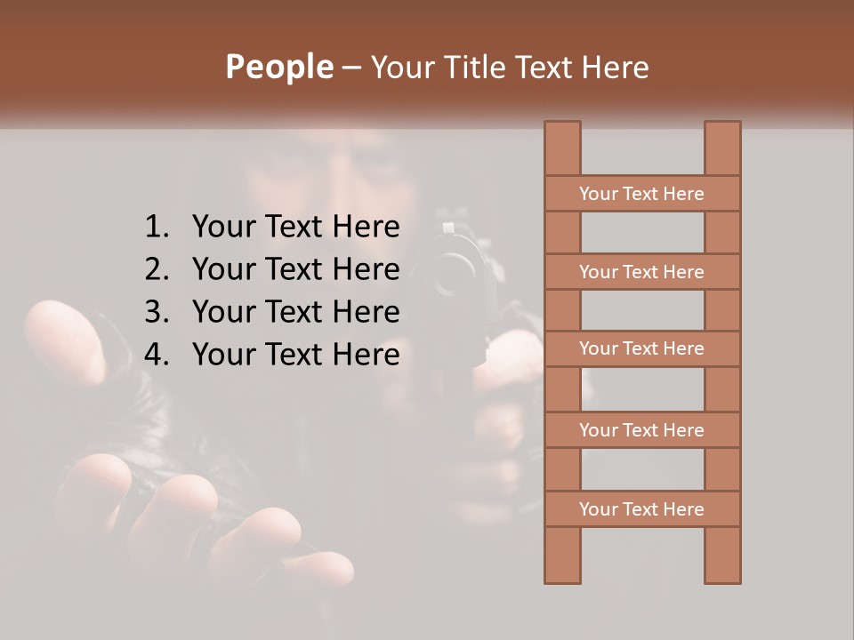 Man With A Gun. Money Or Life PowerPoint Template