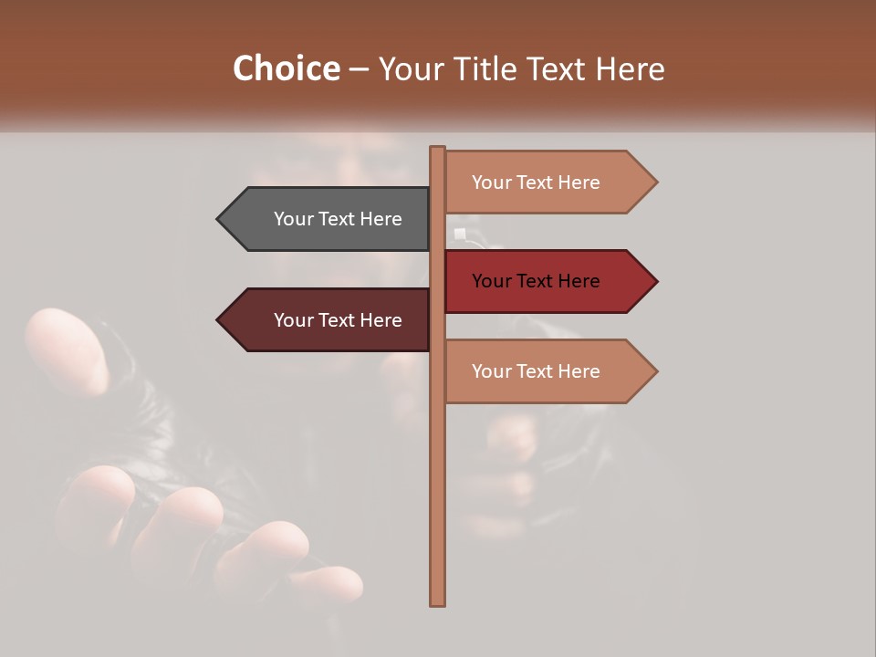 Man With A Gun. Money Or Life PowerPoint Template