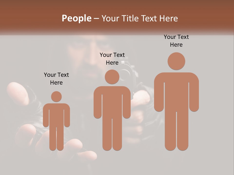 Man With A Gun. Money Or Life PowerPoint Template