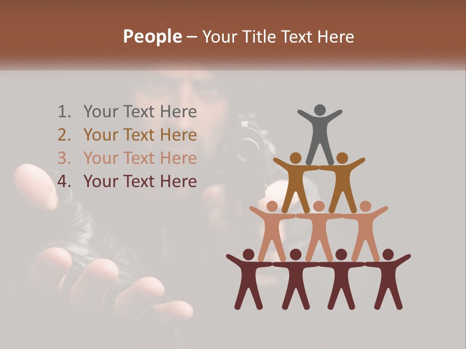 Man With A Gun. Money Or Life PowerPoint Template