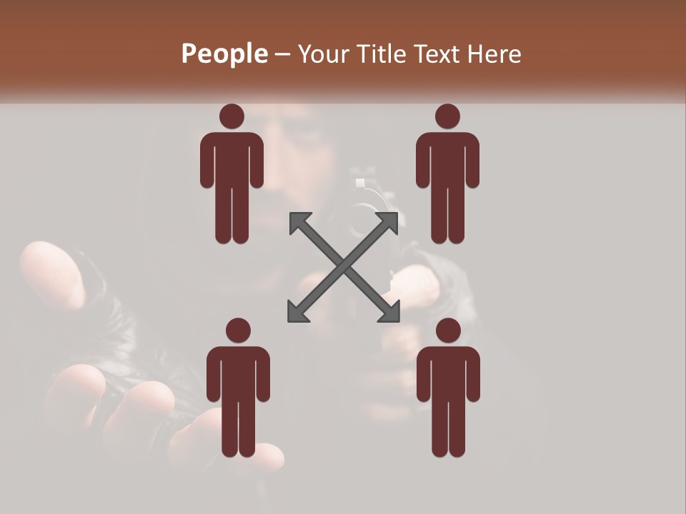 Man With A Gun. Money Or Life PowerPoint Template