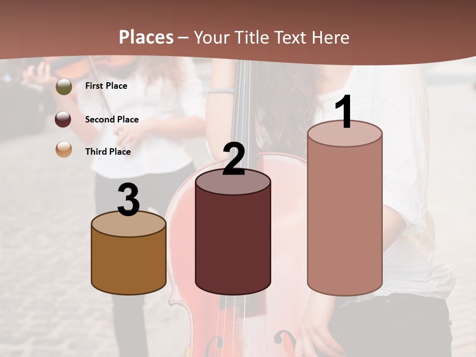 Girls Play Musical Instruments PowerPoint Template