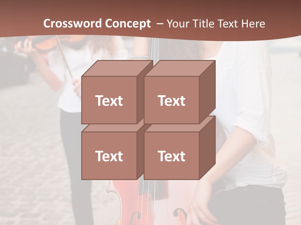 Girls Play Musical Instruments PowerPoint Template