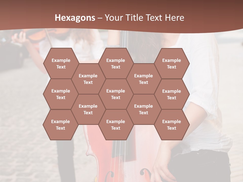 Girls Play Musical Instruments PowerPoint Template