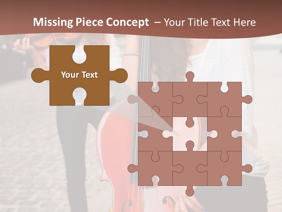 Girls Play Musical Instruments PowerPoint Template