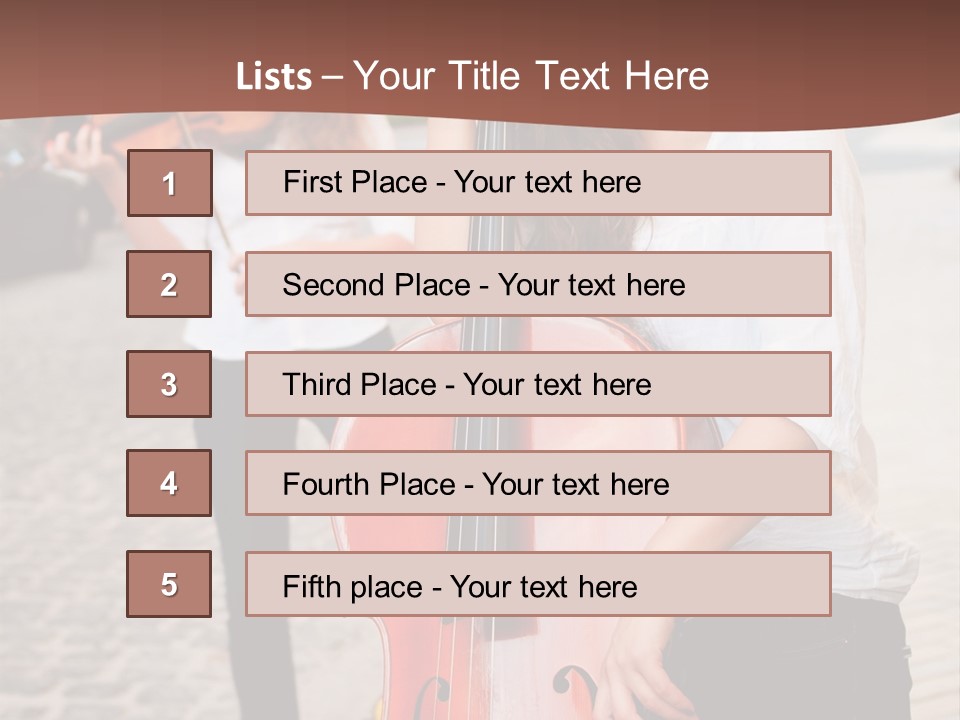 Girls Play Musical Instruments PowerPoint Template