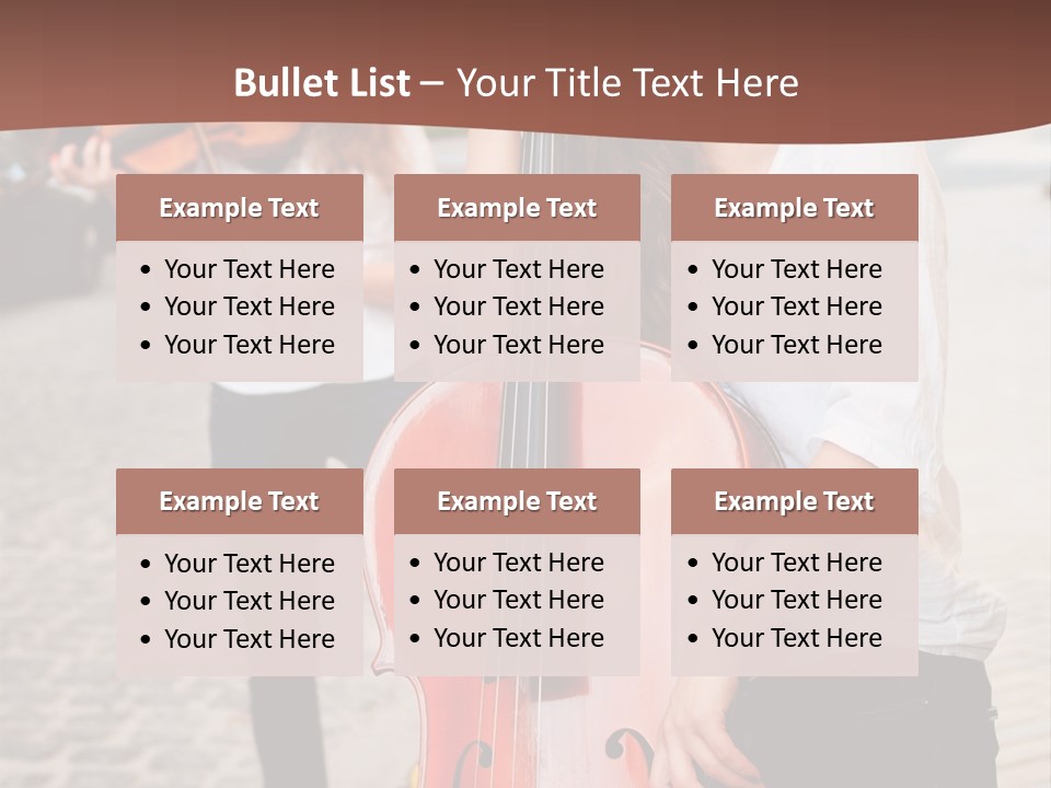 Girls Play Musical Instruments PowerPoint Template